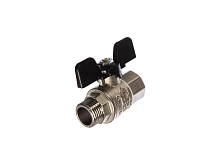 Кран шаровый Stout 1/2" нр/нр полнопроходной бабочка SVB-0006-200015