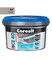 Затирка плиточная Ceresit 2кг №07 Серая СЕ40/2 — купить затирка