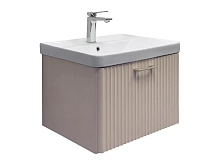 Тумба-умывальник Comforty Ангара-60П дуб латте + раковина Comforty 4460