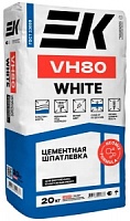 Шпаклевка цементная ЕК VH-80 белая влагост. 20кг (60шт/под) — купить шпатлевка