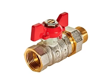 Кран шаровый Rommer 3/4 вр/нр неполнопроходной с американкой бабочка RBV-0005-2510220
