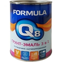 Купить Эмаль по ржавчине Formula Q8 3в1 0,9кг коричневая