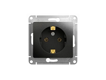 Розетка Glossa СП1 с/з антрацит GSL000743