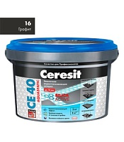 Затирка плиточная Ceresit 2кг №16 графит СЕ40/2 — купить затирка