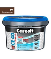 Затирка плиточная Ceresit 2кг №60 Шоколад темный СЕ40/2 — купить затирка