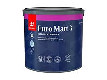 Купить Краска В/Д Тиккурила Еuro Matt-3 А интерьерная глубоко-матовая 2,7л (3980)