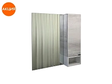 Шкаф-зеркало Comforty Прага-75 дуб белый