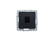 Розетка Brite СП1 RJ45 кат.5E Черный BR-K10-1-K02