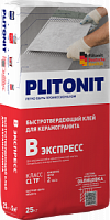 Клей плиточный Plitonit В экспресс быстротвердеющий 25кг — купить клей строительный