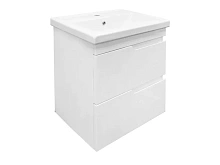 Тумба-умывальник Azario Kantri-60/2 подвеная CS00097248 + раковина Фостер-60 (97248)