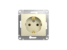 Розетка Glossa СП1 с/з бежевая GSL000243