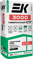 Клей плиточный ЕК 3000 С1Т 25кг (60шт/под) — купить клей строительный