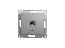 Розетка Glossa RJ45 компьютерная алюминий GSL000381K