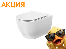 Унитаз Kerama Marazzi Modula подвесной безободковый MO.wc.02 + сидением микролифт PLMR.seat.