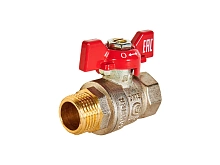 Кран шаровый Rommer 1/2 вн/нр неполнопроходной ручка бабочка RBV-0004-2210215