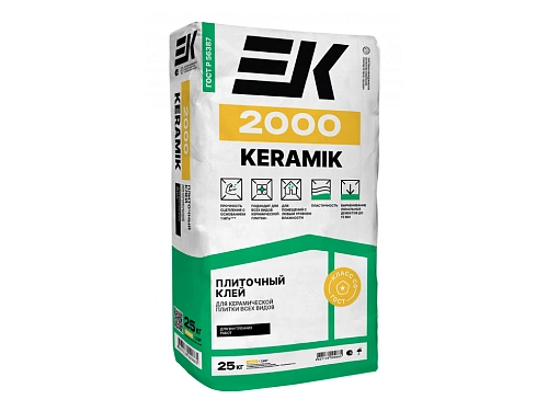 Клей плиточный ЕК 2000 25кг (60шт/под) — купить клей строительный