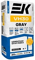 Шпаклевка цементная ЕК VH-30 серая влагост. 20кг — купить шпатлевка
