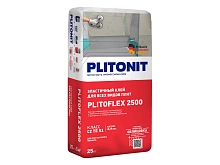 Клей плиточный Plitonit Plitoflex-2500 С2TE S1 для крупноформатной плитки 25кг (48шт/под) — купить клей строительный