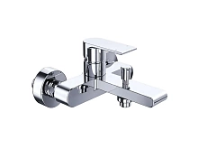 Смеситель Azario Delano AZ-15840511 для ванны с коротким изливом хром (78105)