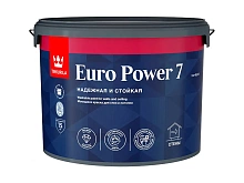 Купить Краска В/Д Тиккурила Euro Power-7 А интер.стойкая к мытью матовая 9л (0064)